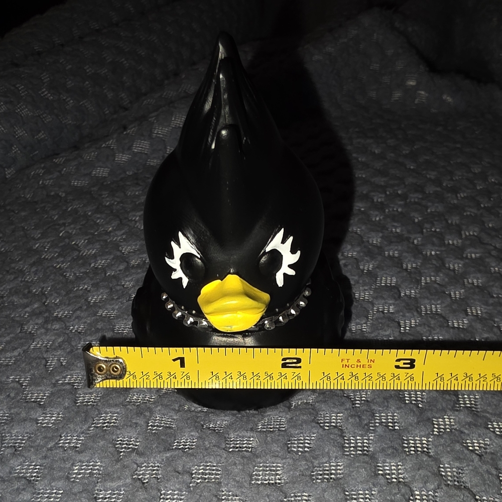 Black punk rock duck with mohawk, a great addition to your jeep duck collection